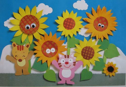 幼儿园墙面设计:向日葵